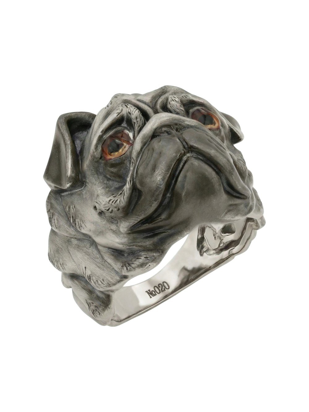 Кольцо из белого золота c эмалью