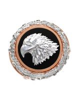 Кольцо из золота 585 пробы c бриллиантами и ониксом