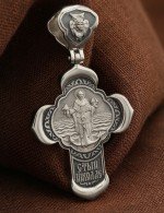 Крест из белого золота 585 пробы