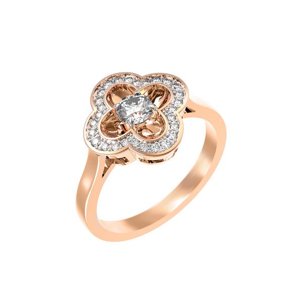 Кольцо из золота c бриллиантами