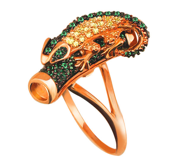 Кольцо из золота c фианитом