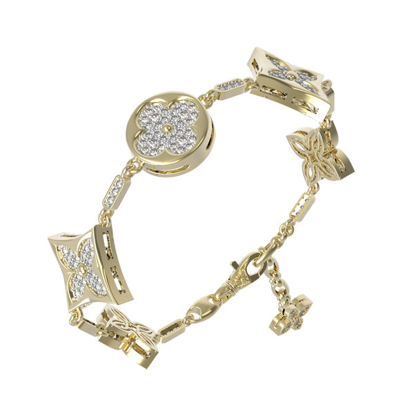 Браслет из лимонного золота c бриллиантами