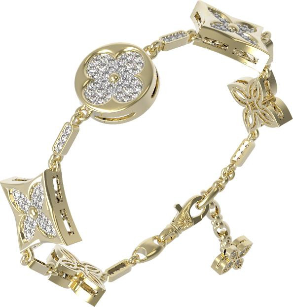 Браслет из лимонного золота c бриллиантами