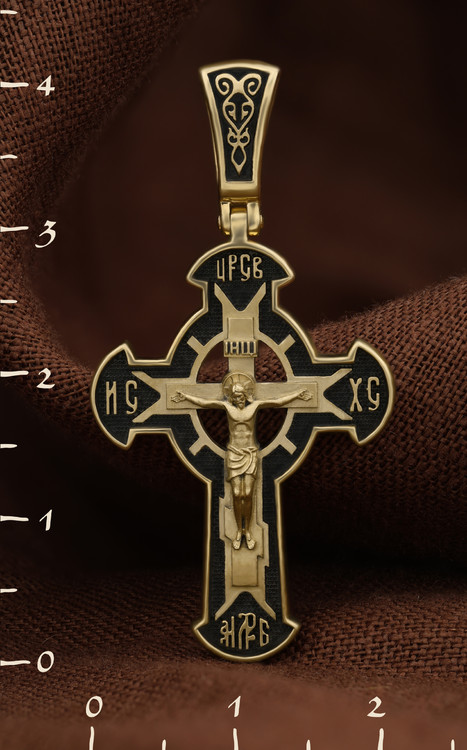 Крест из лимонного золота