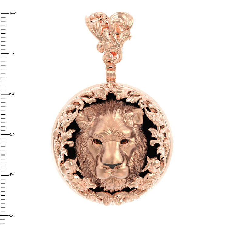 Подвеска из золота c эмалью и ониксом