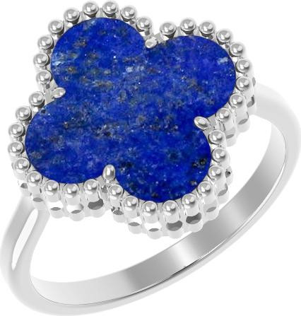 Кольцо из белого золота c лазуритом