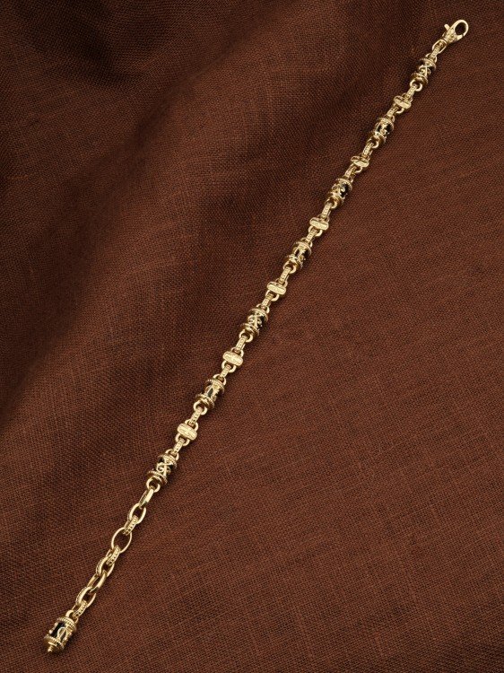 Браслет из лимонного золота c ониксом