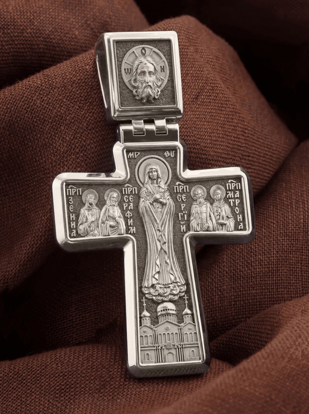 Крест из белого золота