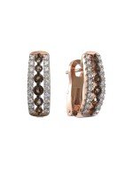 Серьги из золота 585 пробы c бриллиантами