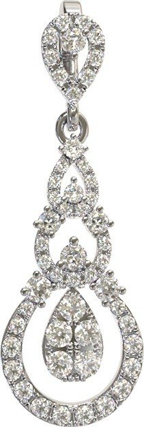 Подвеска из белого золота 585 пробы c бриллиантами