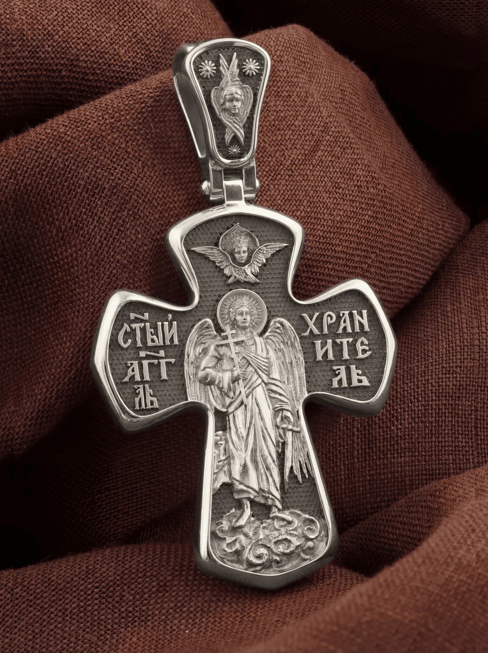 Крест из белого золота