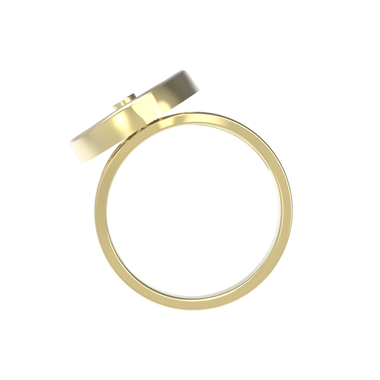 Кольцо из лимонного золота c бриллиантами и лазуритом