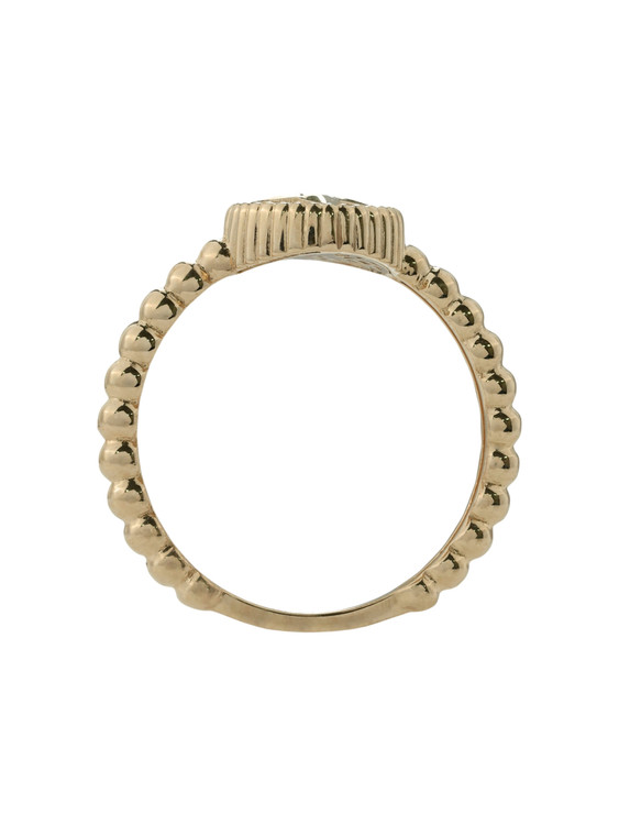 Кольцо из золота c бриллиантами и ониксом