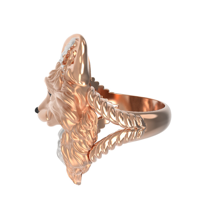 Кольцо из золота c эмалью