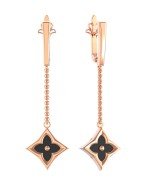 Серьги из золота 585 пробы c ониксом