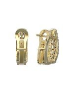 Серьги из лимонного золота 585 пробы c бриллиантами