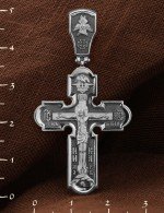 Крест из белого золота 585 пробы