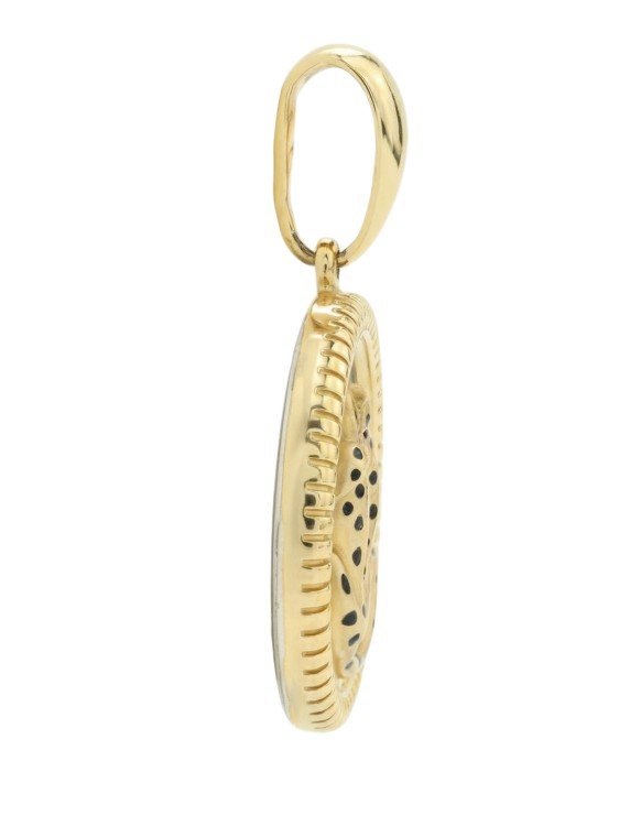 Подвеска из лимонного золота c эмалью