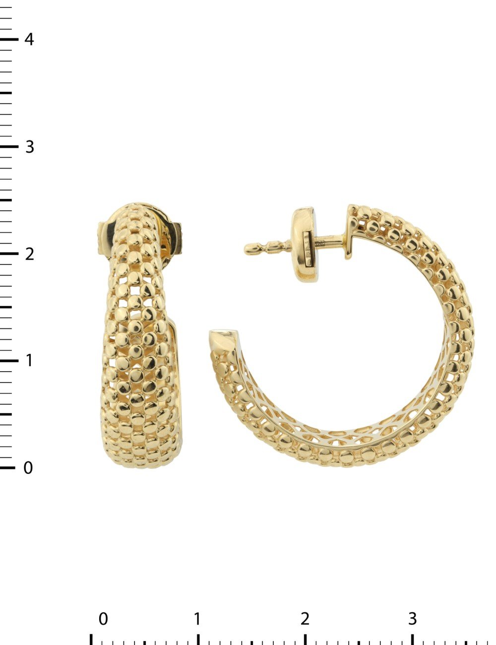 Серьги из лимонного золота 585 пробы