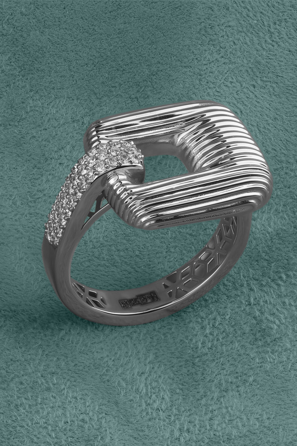 Кольцо из белого золота c бриллиантами