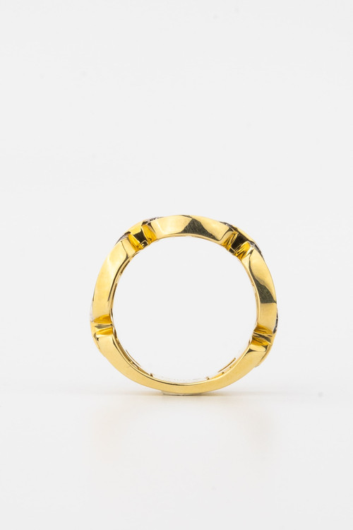 Кольцо из лимонного золота c бриллиантами