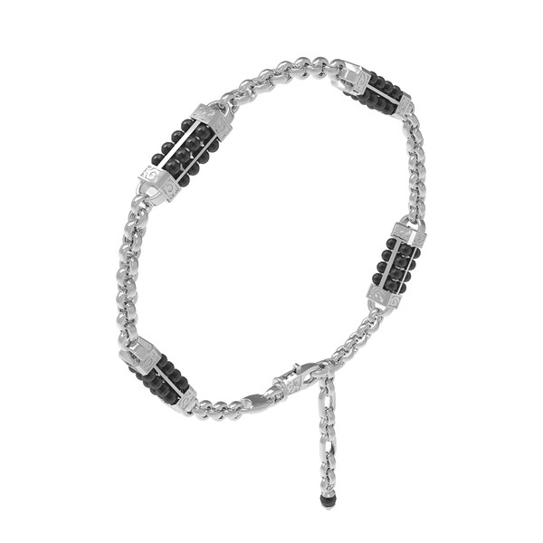 Браслет из белого золота c ониксом