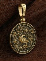 Образок из лимонного золота 585 пробы