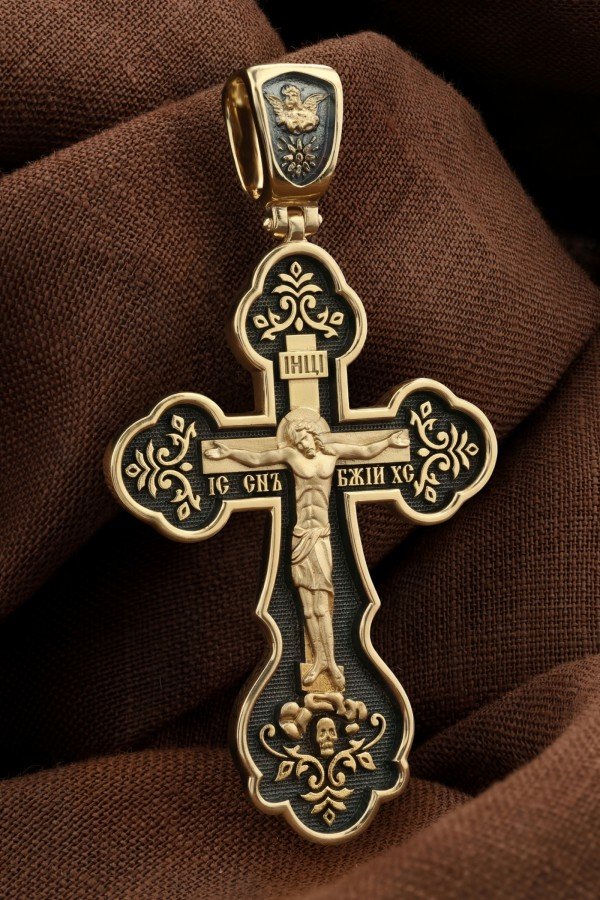 Крест из лимонного золота