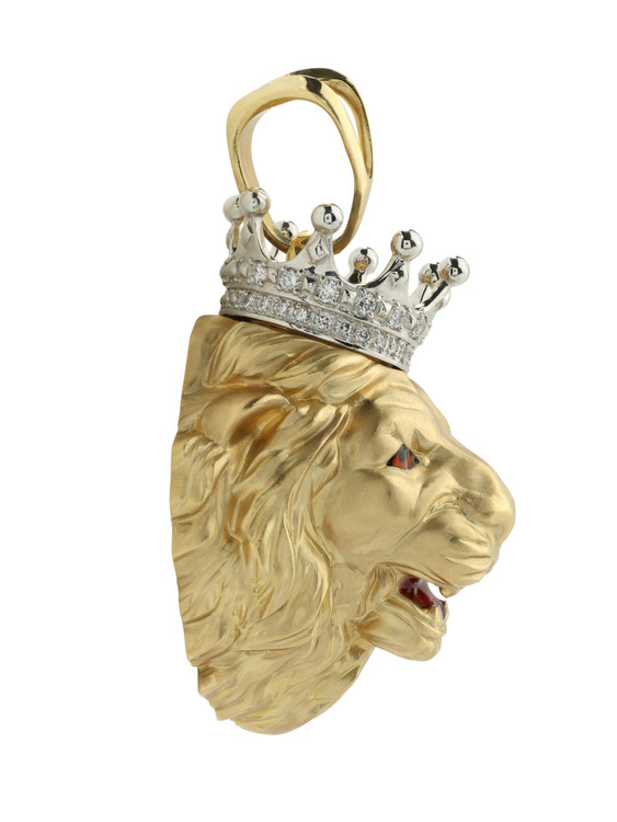 Подвеска из лимонного золота c эмалью и бриллиантами