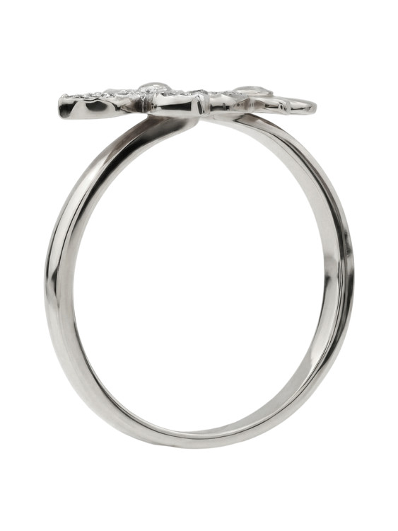 Кольцо из белого золота c бриллиантами