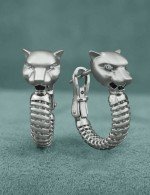Серьги из белого золота 585 пробы c бриллиантами