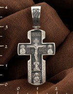 Крест из белого золота 585 пробы