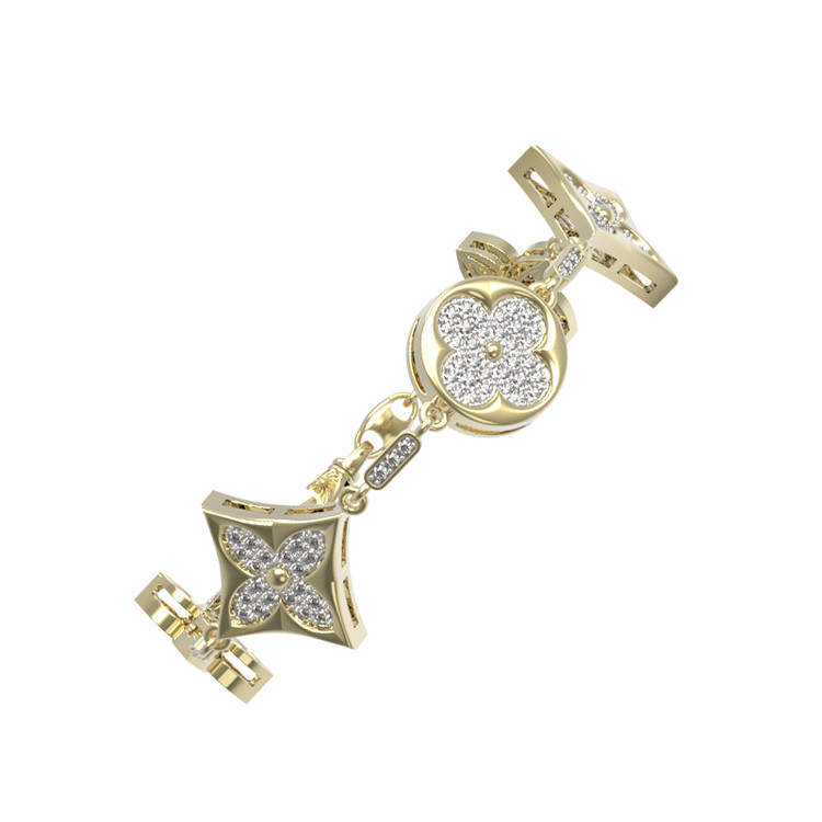 Браслет из лимонного золота c бриллиантами