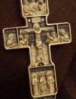 Крест из лимонного золота 585 пробы