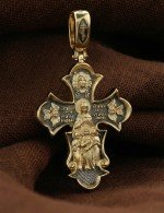 Крест из лимонного золота 585 пробы