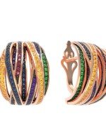 Серьги из золота 585 пробы c фианитом