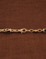 Цепь из золота 585 пробы c ониксом