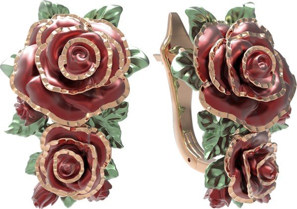 Серьги из золота 585 пробы