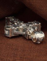 Крест из серебра 925 пробы и золота 585 пробы