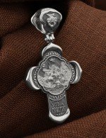 Крест из белого золота 585 пробы