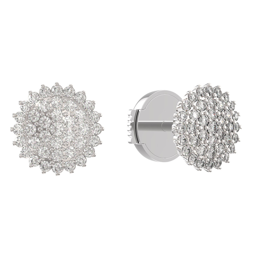 Серьги из белого золота c бриллиантами