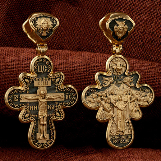 Крест из лимонного золота