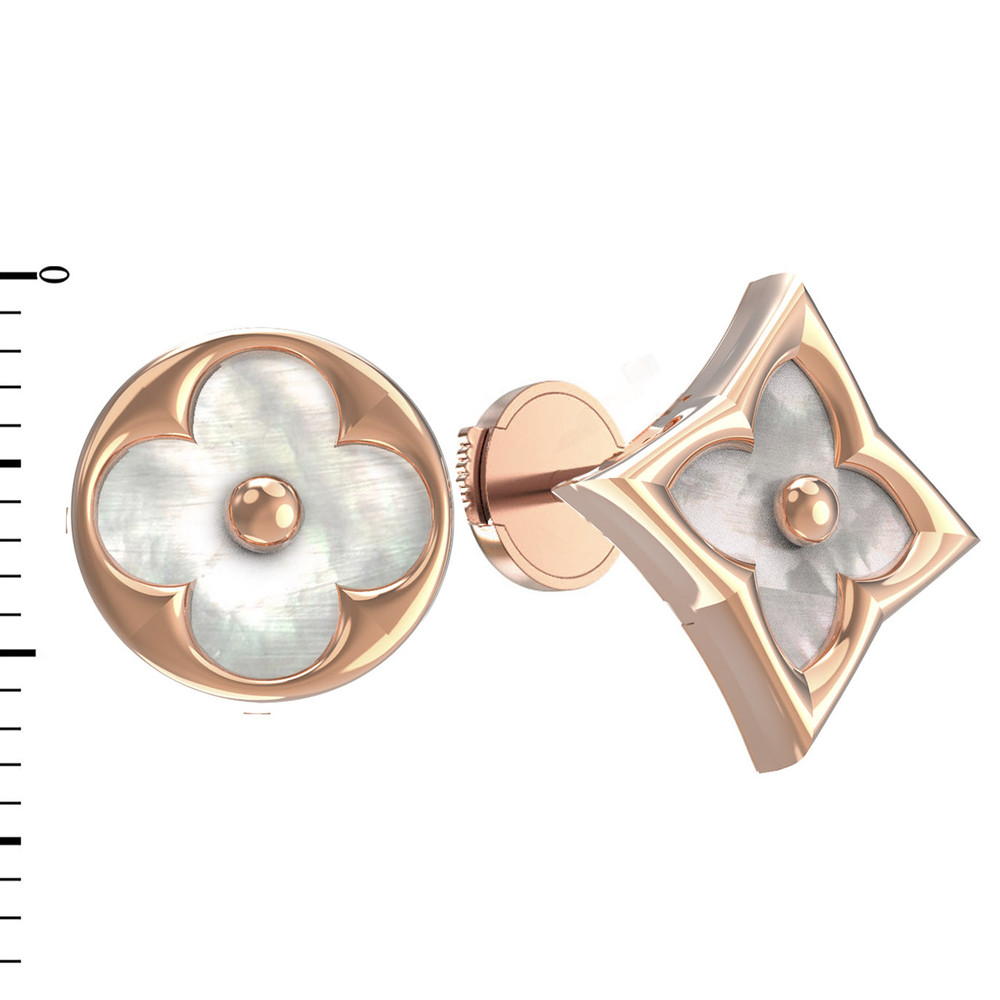 Серьги из золота c перламутром