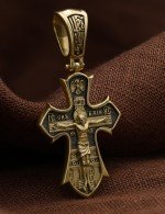 Крест из лимонного золота 585 пробы