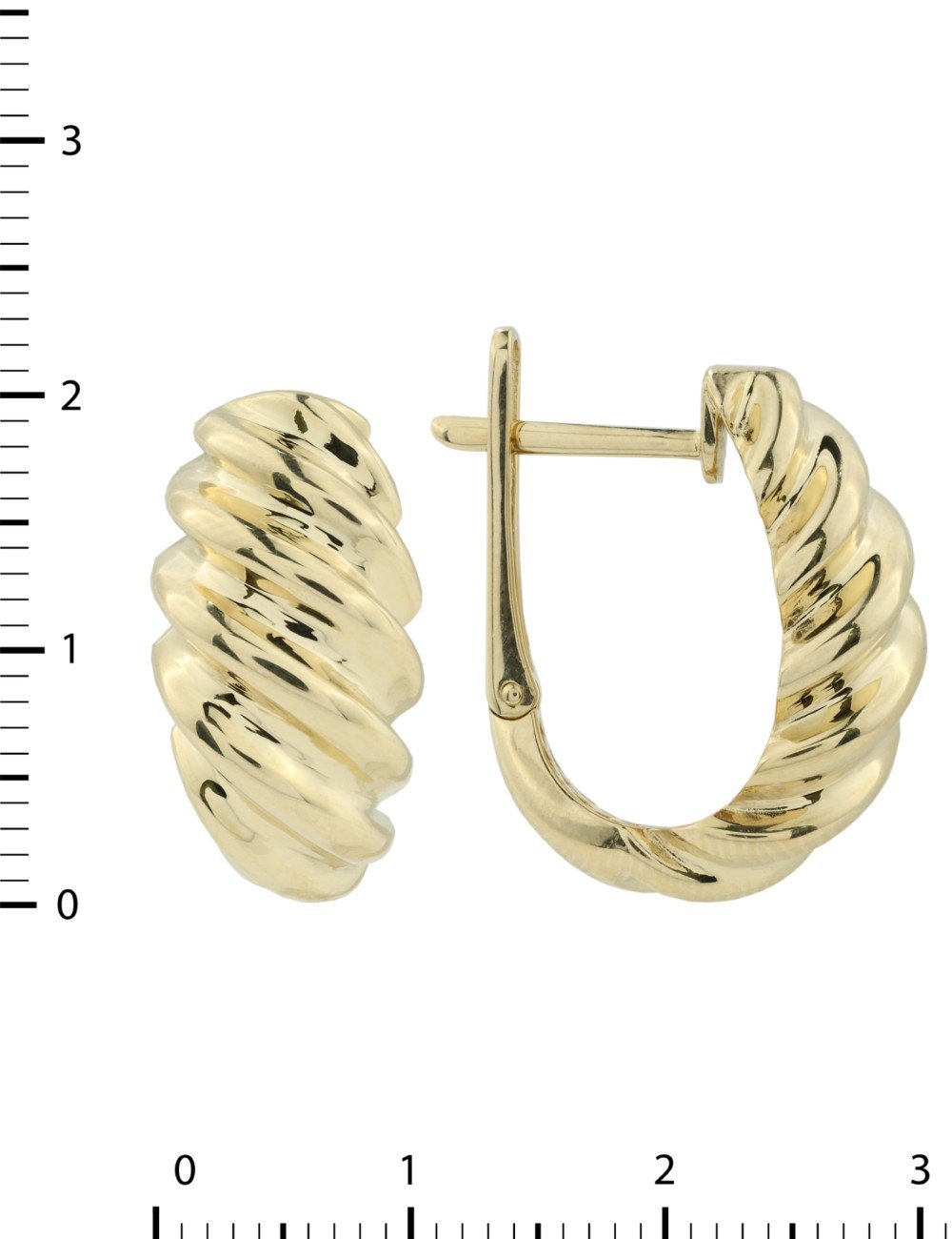 Серьги из лимонного золота 585 пробы
