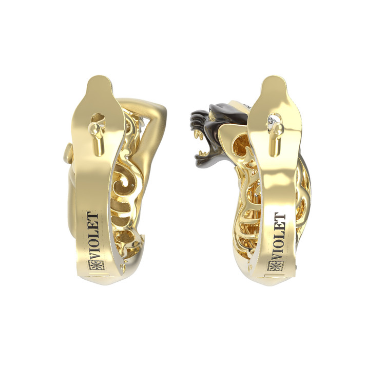 Серьги из лимонного золота c фианитом