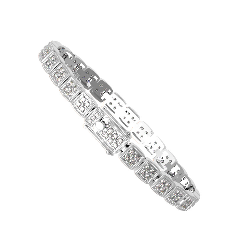 Браслет из белого золота c бриллиантами