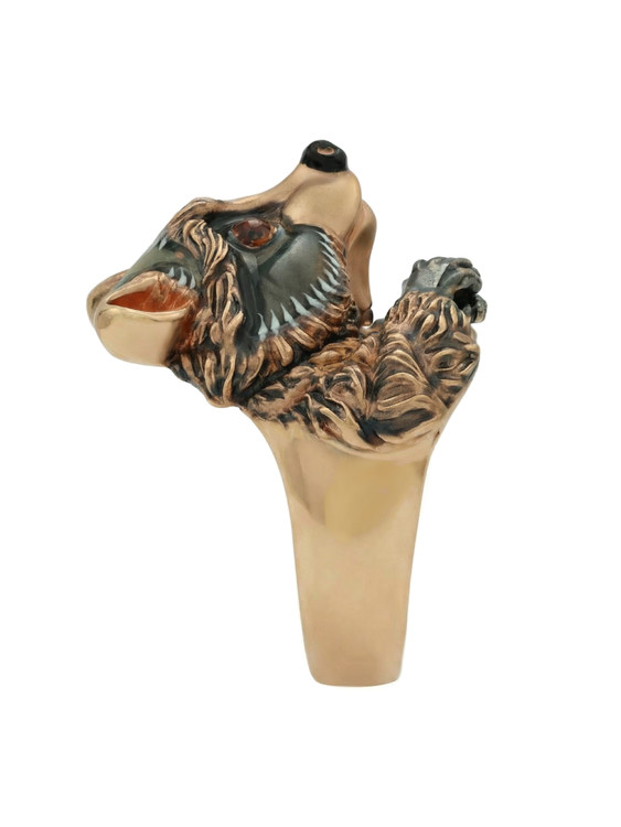 Кольцо из золота c эмалью