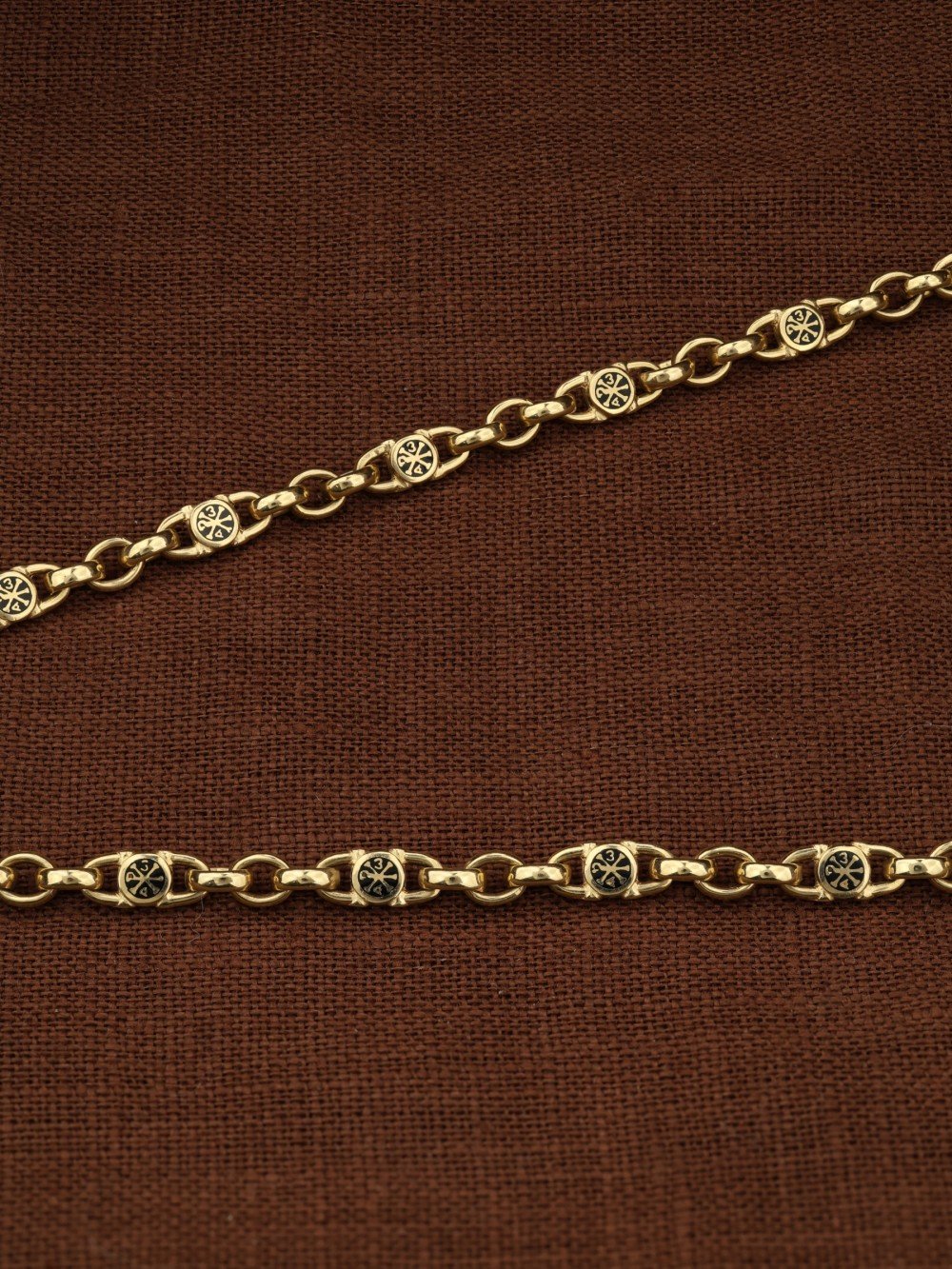 Цепь из лимонного золота c эмалью