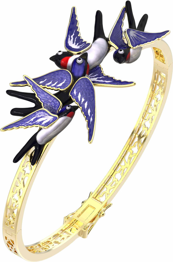 Браслет из лимонного золота c эмалью